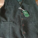 Vest: Home Spun Olive Wool Blend