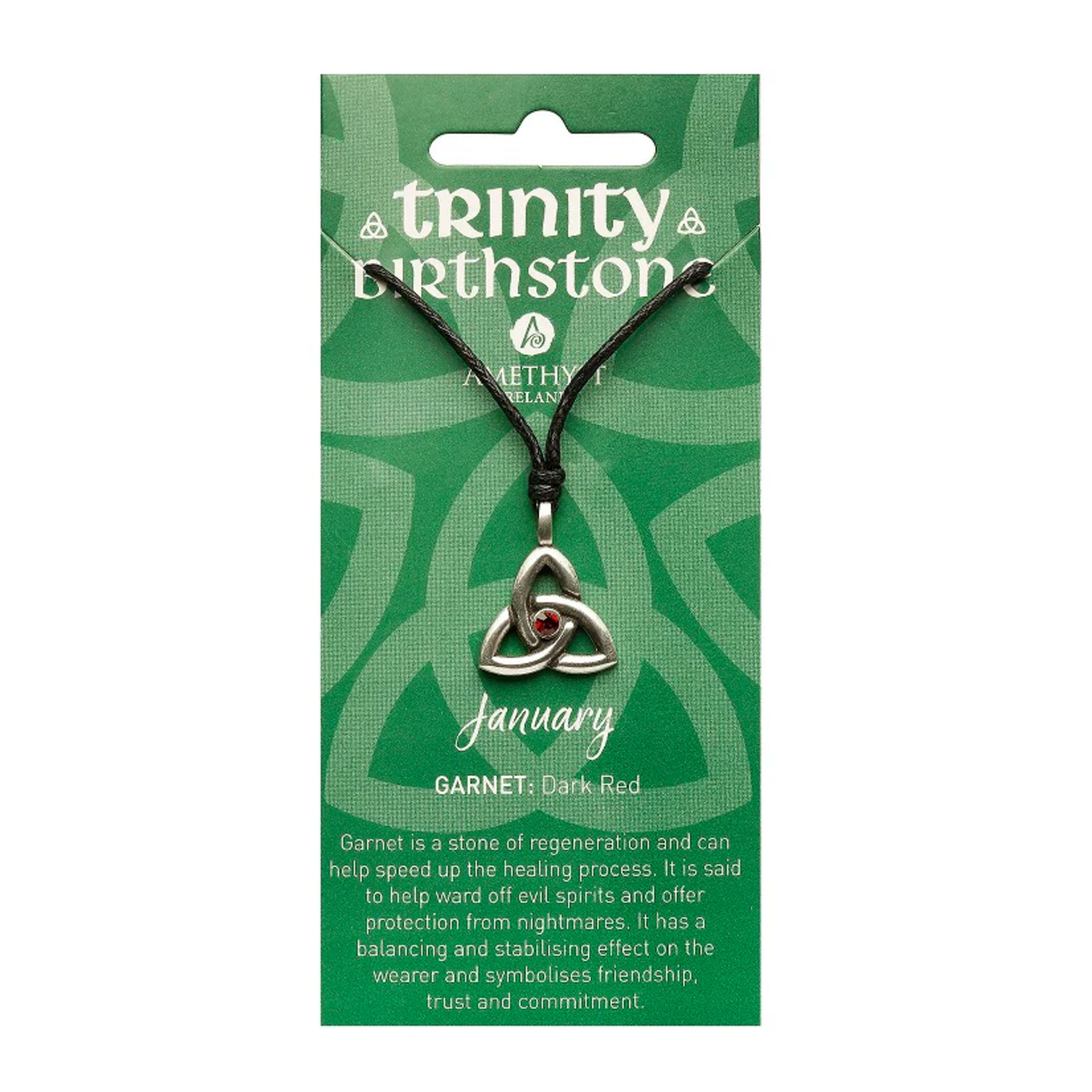 Necklace: Trinity January Birthstone
