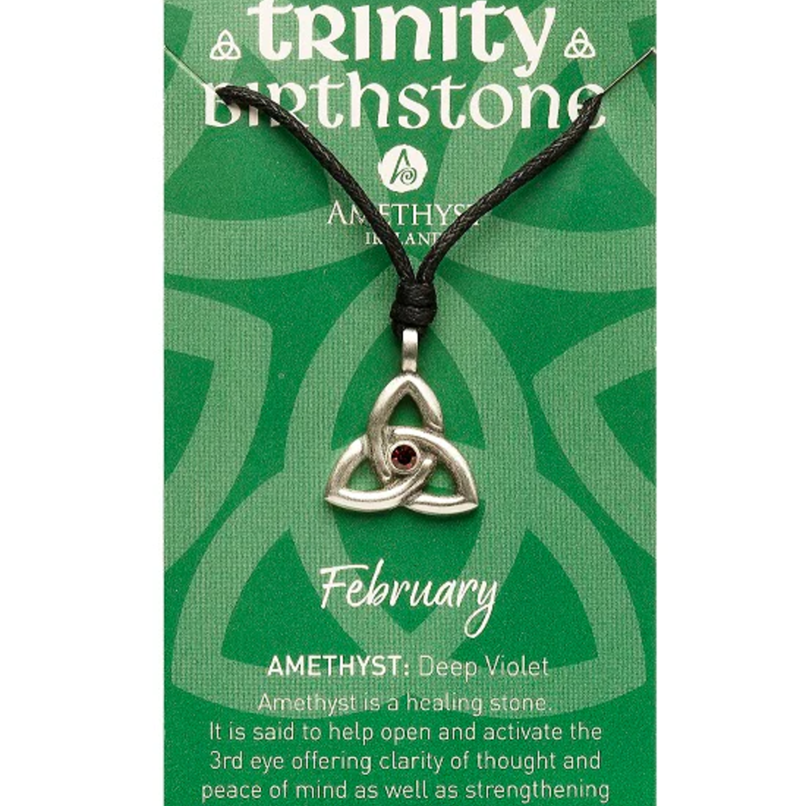 Necklace: Trinity February Birthstone