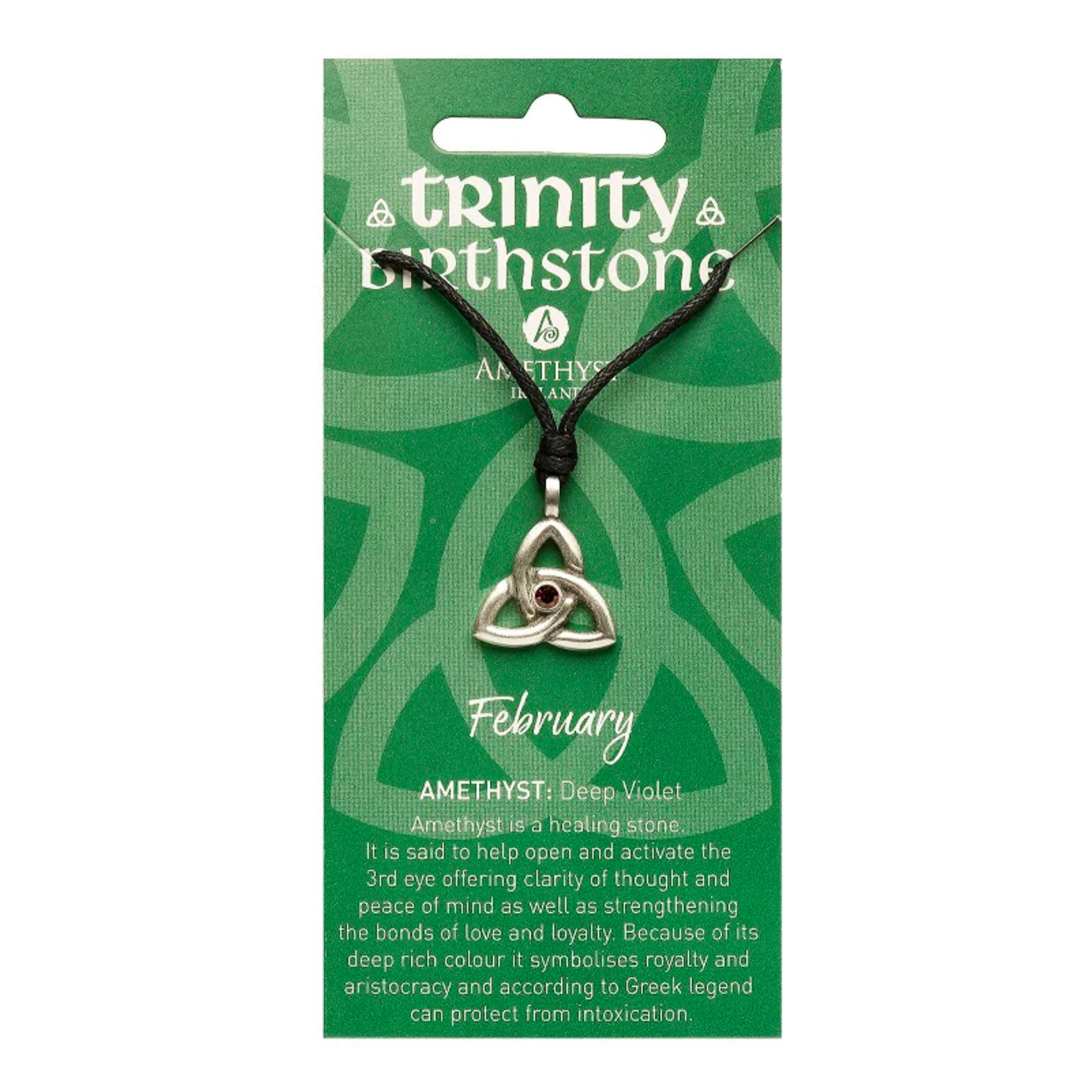 Necklace: Trinity February Birthstone