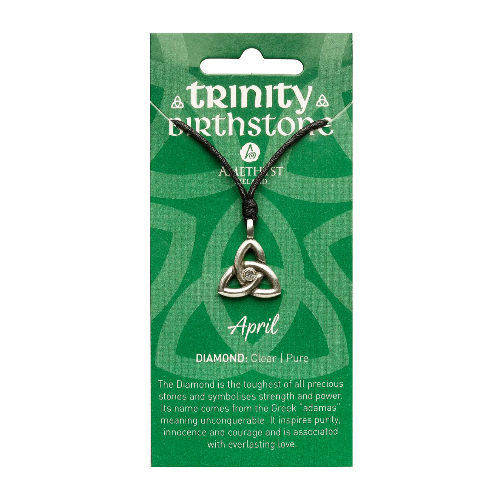 Necklace: Trinity April Birthstone