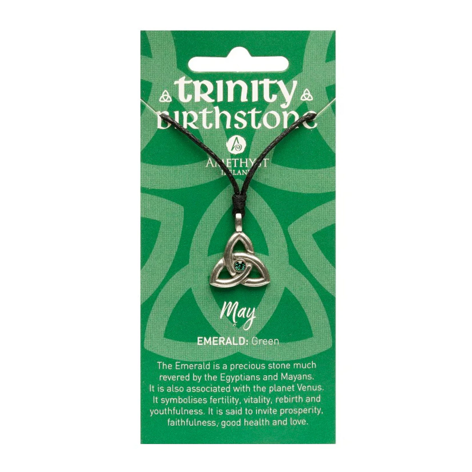 Necklace: Trinity May Birthstone