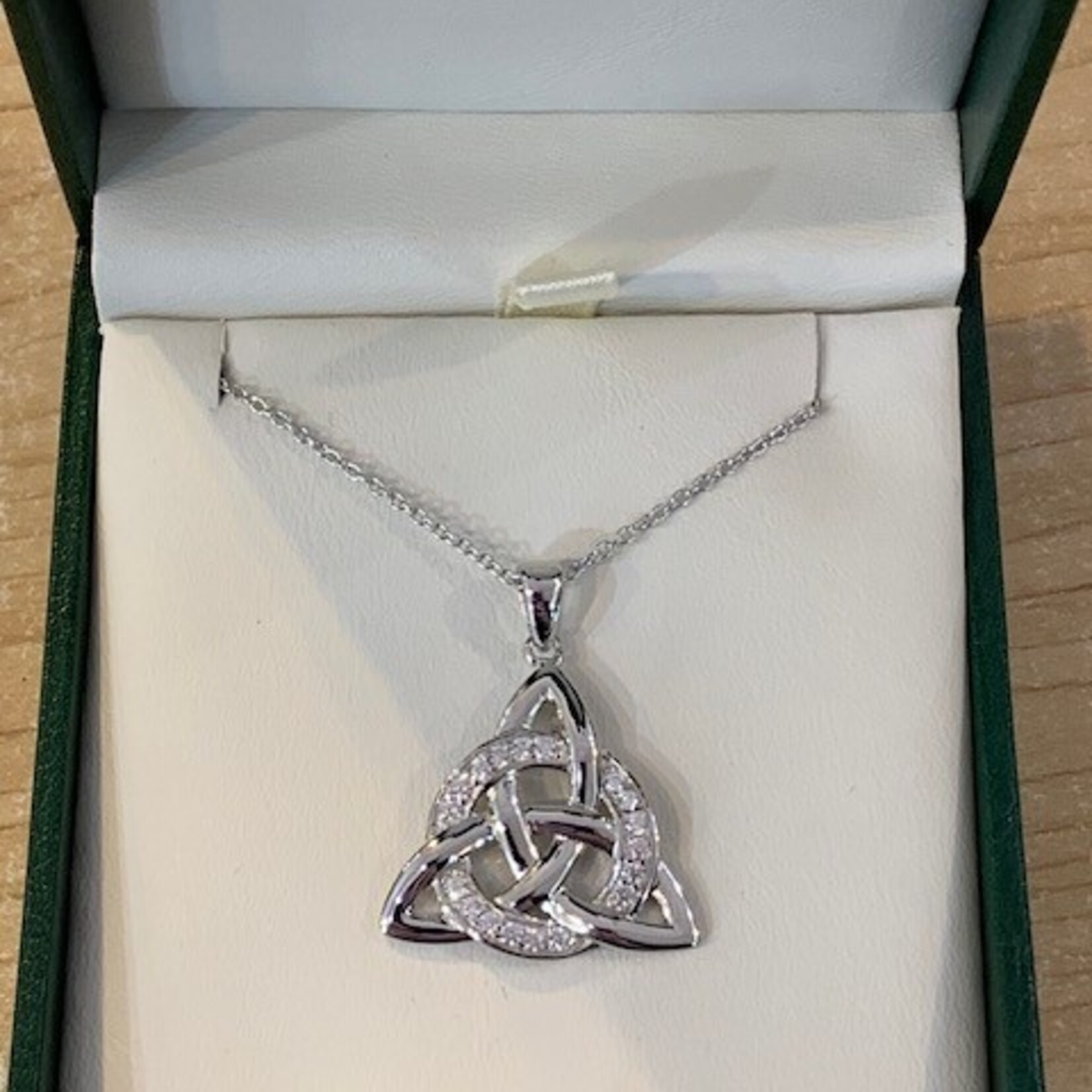Anu Necklace: SS Entwined Circle Trinity