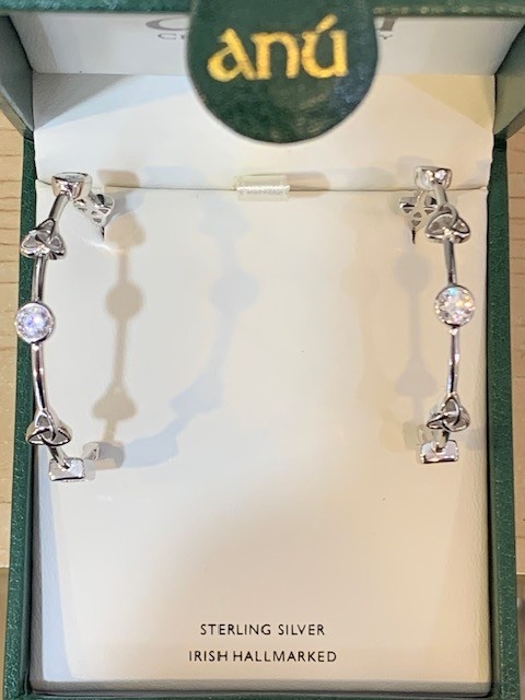 Anu Earrings: SS Trinity Hoop