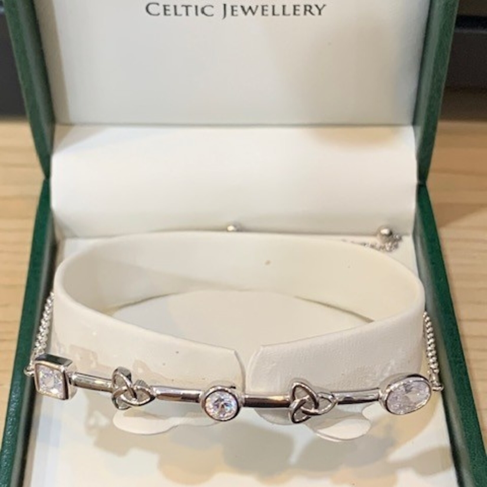 Anu Bracelet: SS Trinity CZ Bolo