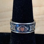 Ring: SS Celtic Clad G/Paint