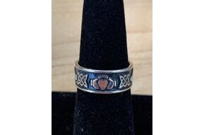 Ring: SS Celtic Clad G/Paint