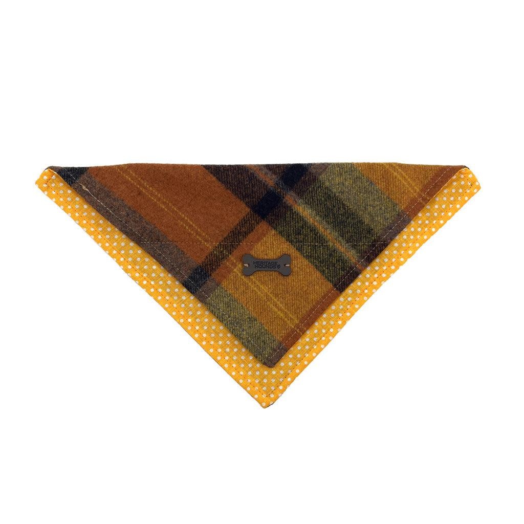 Heritage Traditions Bandana: Dog Amber Check