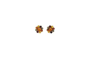 Earrings: Amber Flower