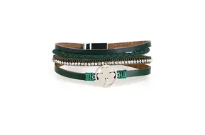 Bracelet: Adjustable Green Shamrock