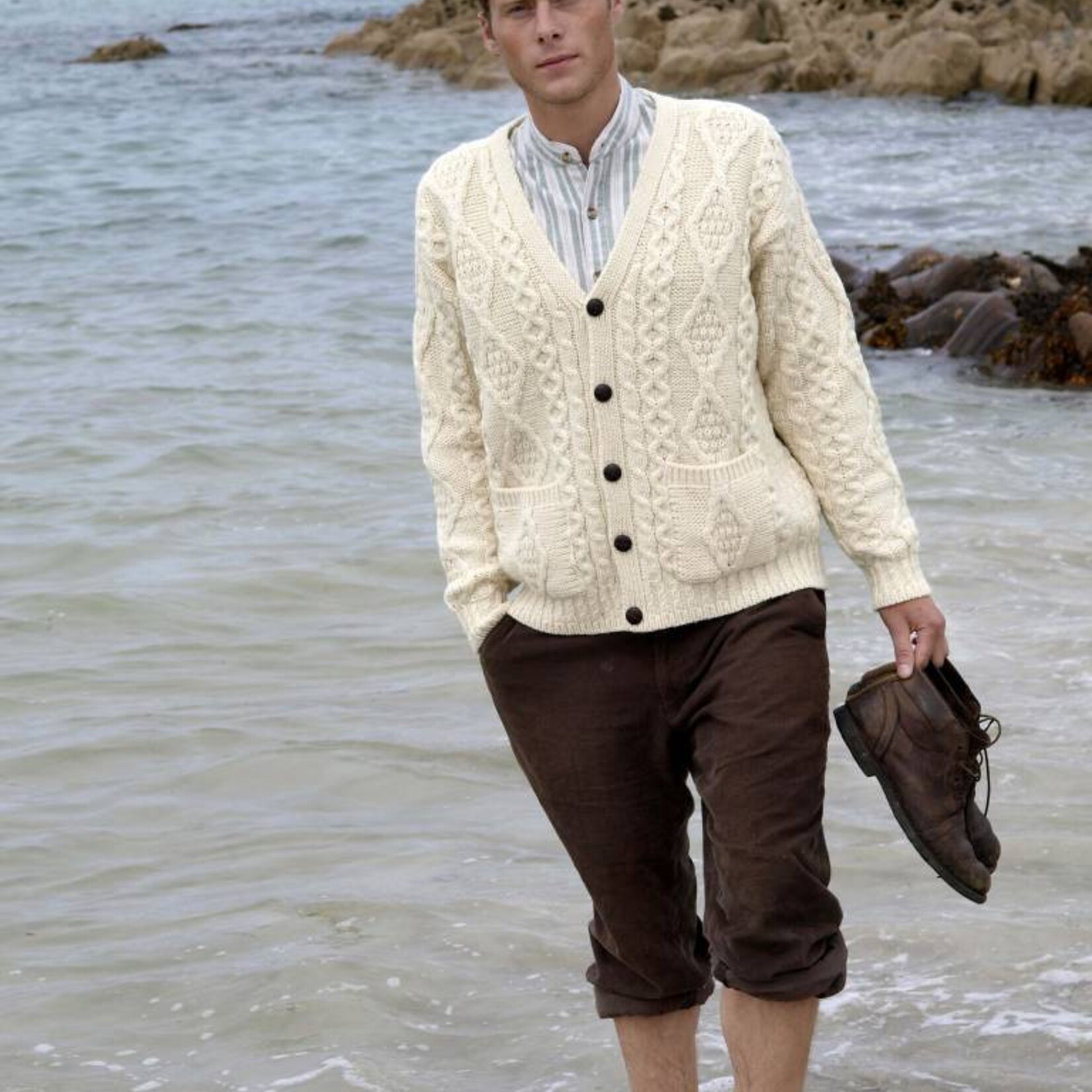 Sweater: Cardigan V Neck