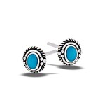 Earring: SS Braided Turquoise