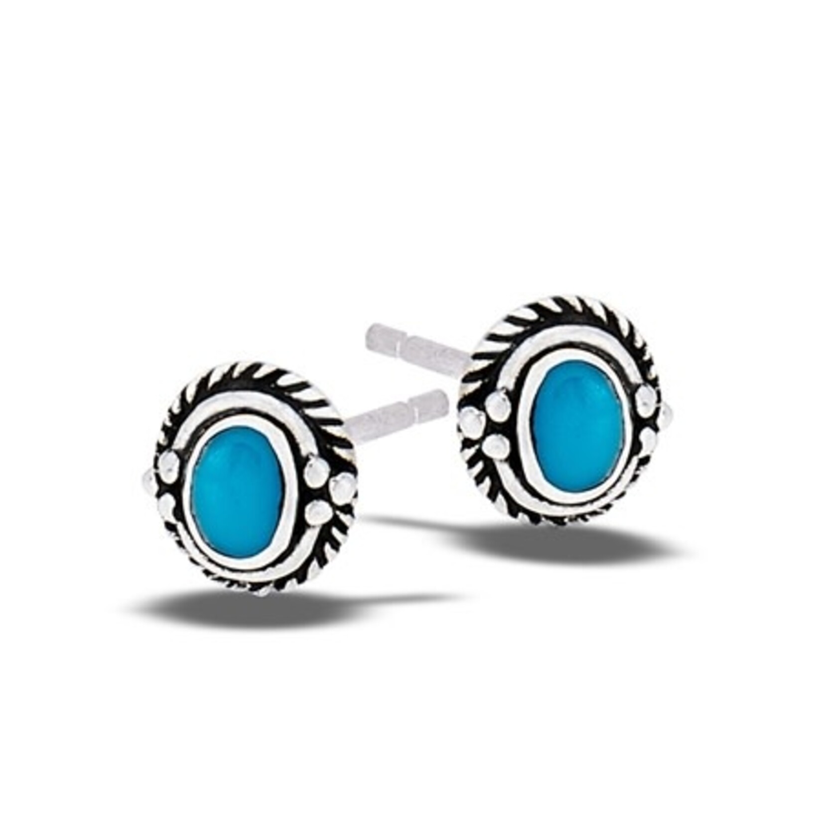 Welman Earring: SS Braided Turquoise