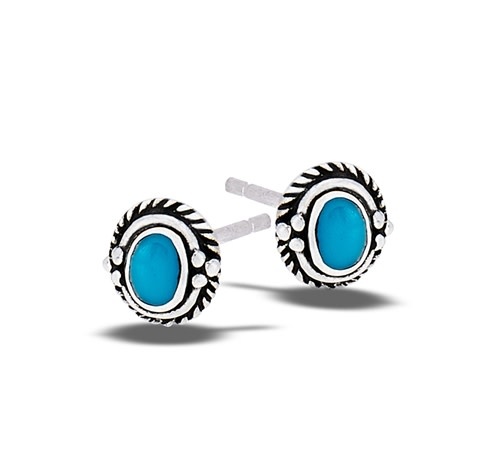 Welman Earring: SS Braided Turquoise