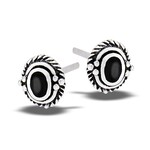 Welman Earring: SS Braided Onyx