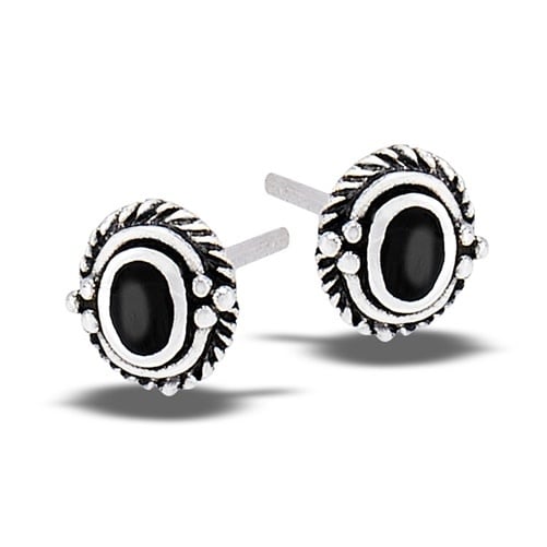 Welman Earring: SS Braided Onyx