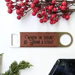 North To South Designs Bottle Opener: Leather Stout