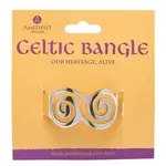 Leather Celtic Bangle: Spiral