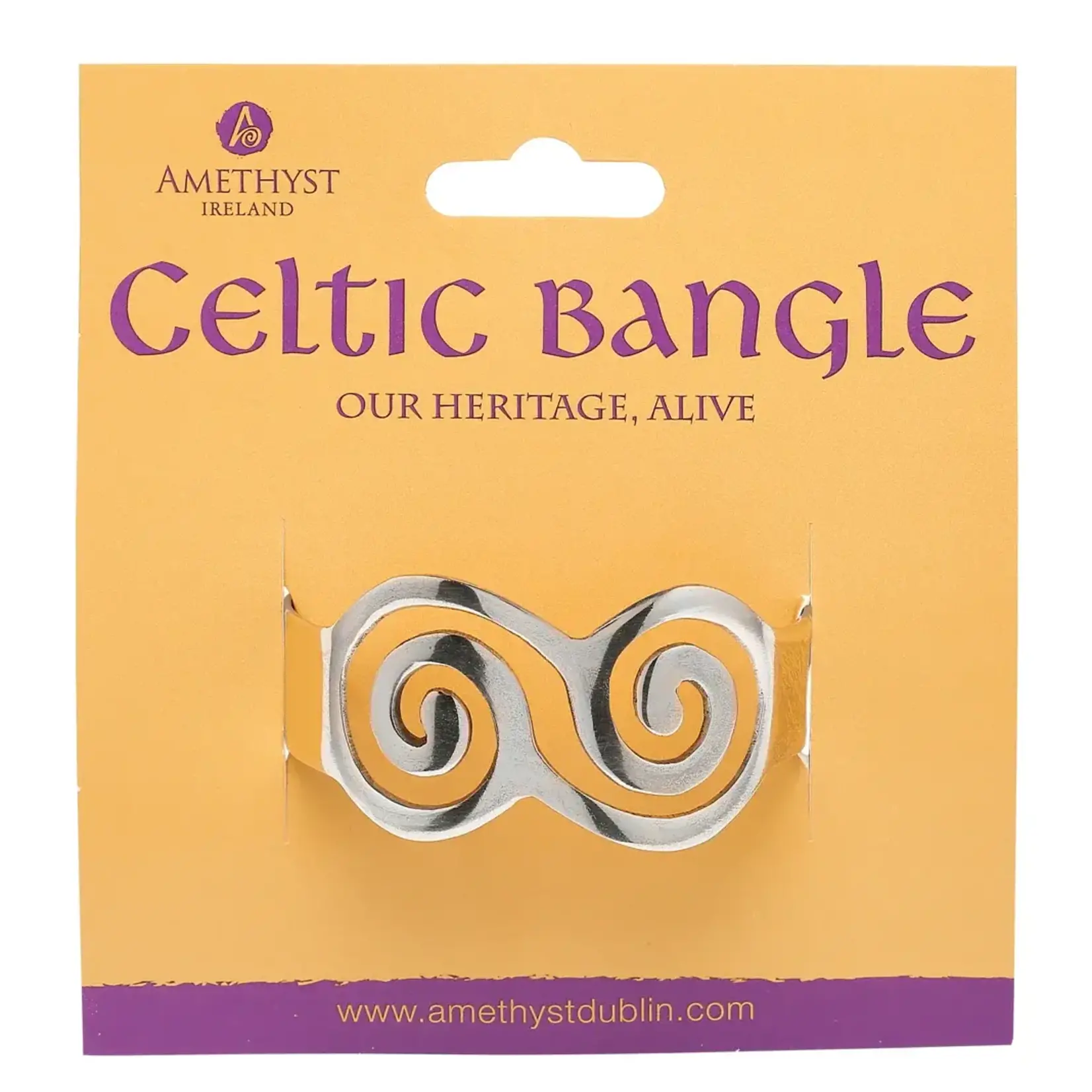 Leather Celtic Bangle: Spiral