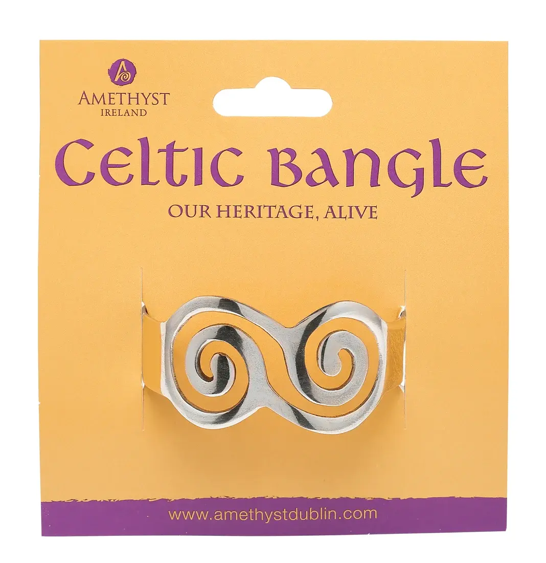 Leather Celtic Bangle: Spiral