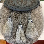 Sporran: Semi Dress, Thistle & Thistle Embossed, Grey, Chinchilla