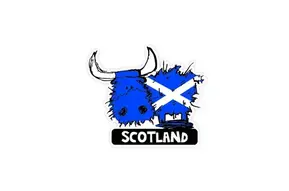 Sticker: Scottish Saltire Cow