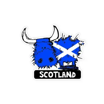 Sticker: Scottish Saltire Cow