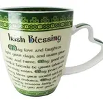Clara Mug: Shamrock Spiral Irish Blessing