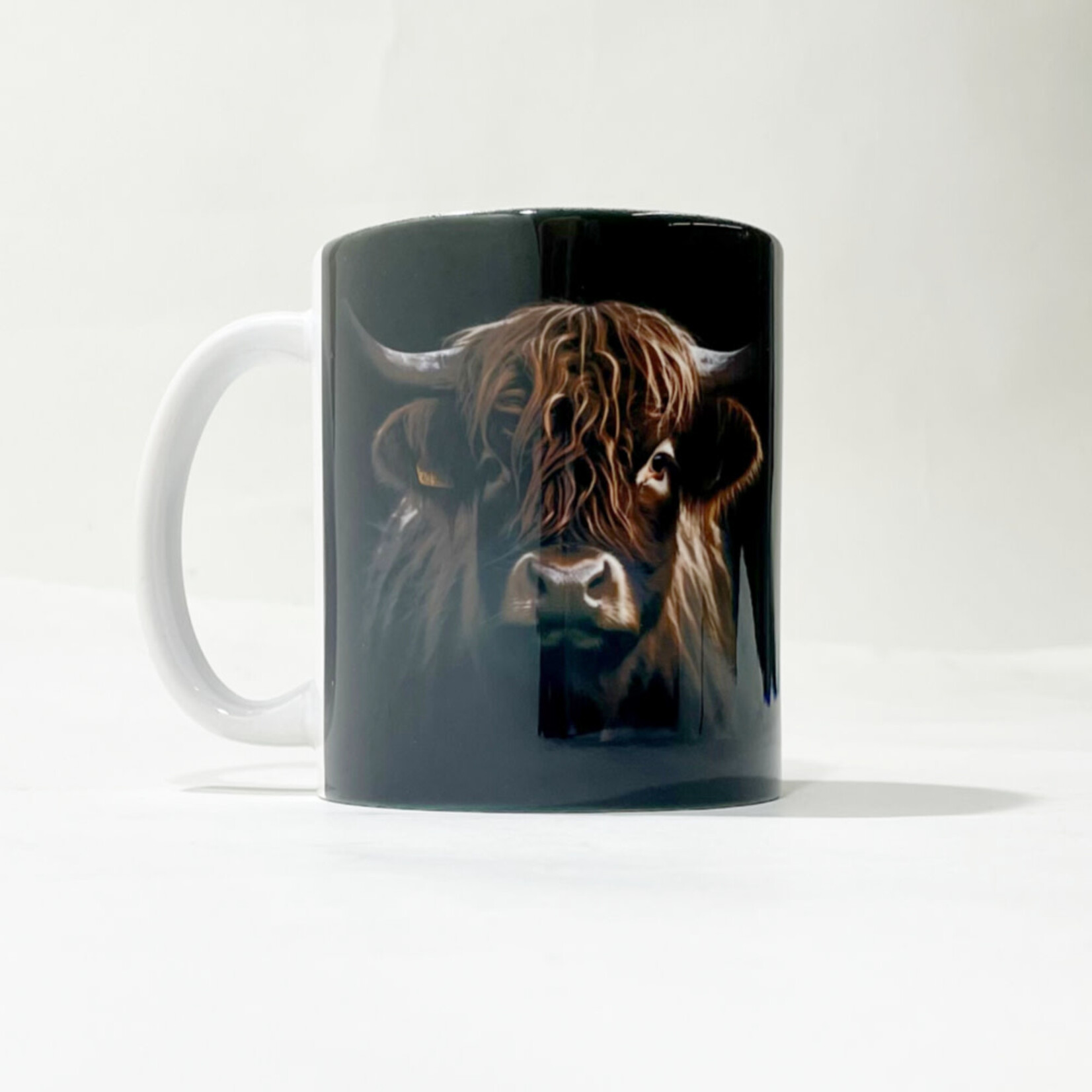 Mug: Highland Cow Black