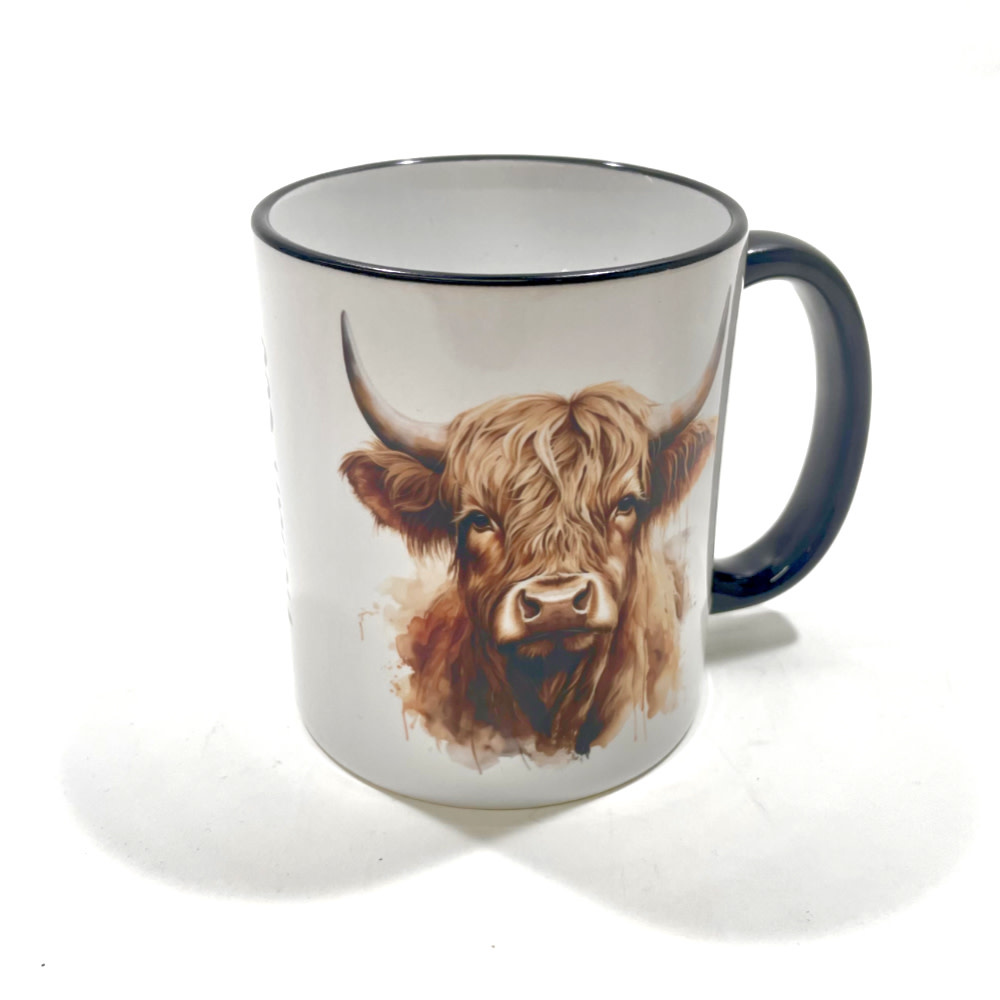 Mug: Highland Cow White