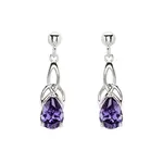 Shanore Earrings: SS Amethyst Trinity
