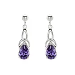 Earrings: SS Amethyst Trinity