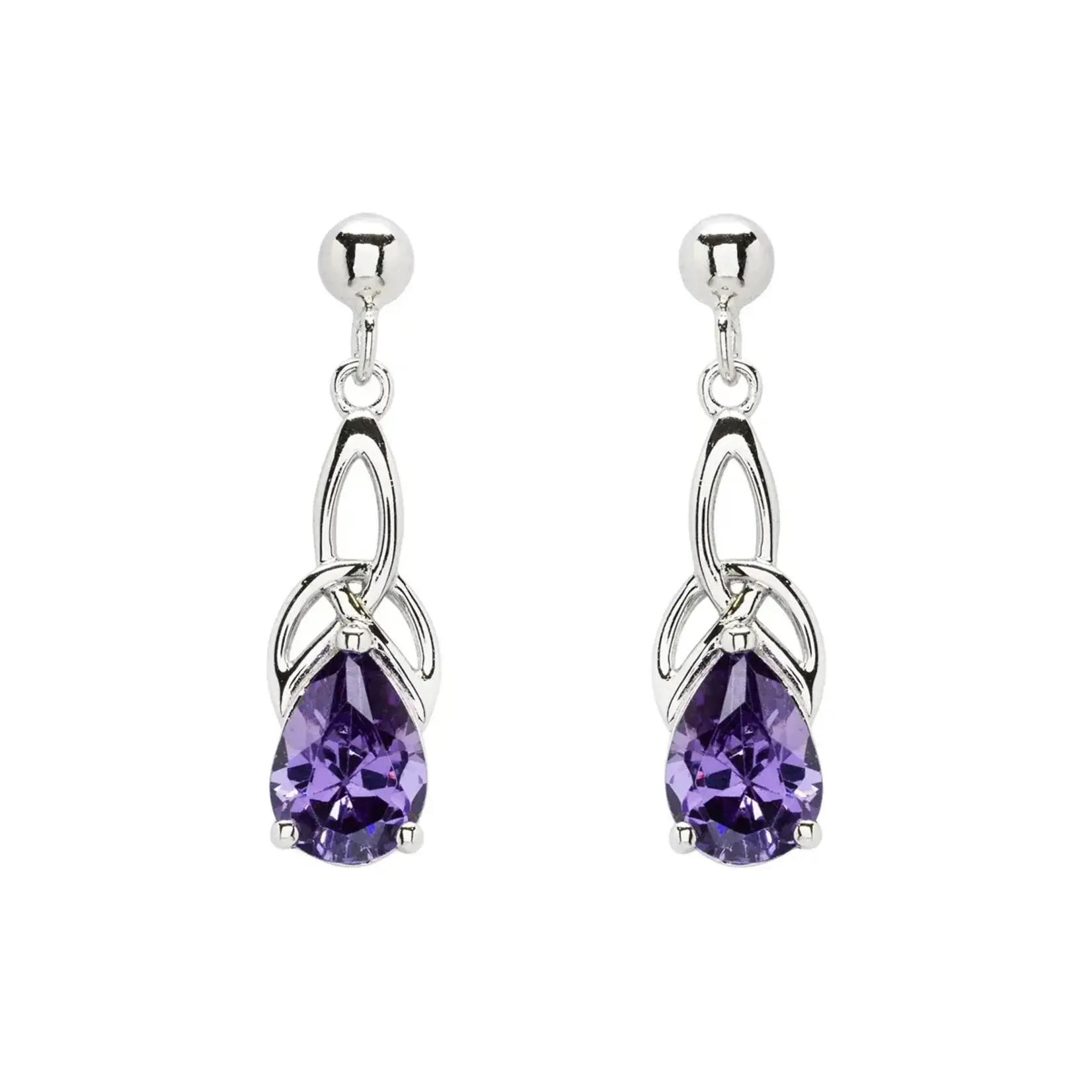 Earrings: SS Amethyst Trinity