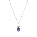 Necklace: SS Amethyst Trinity