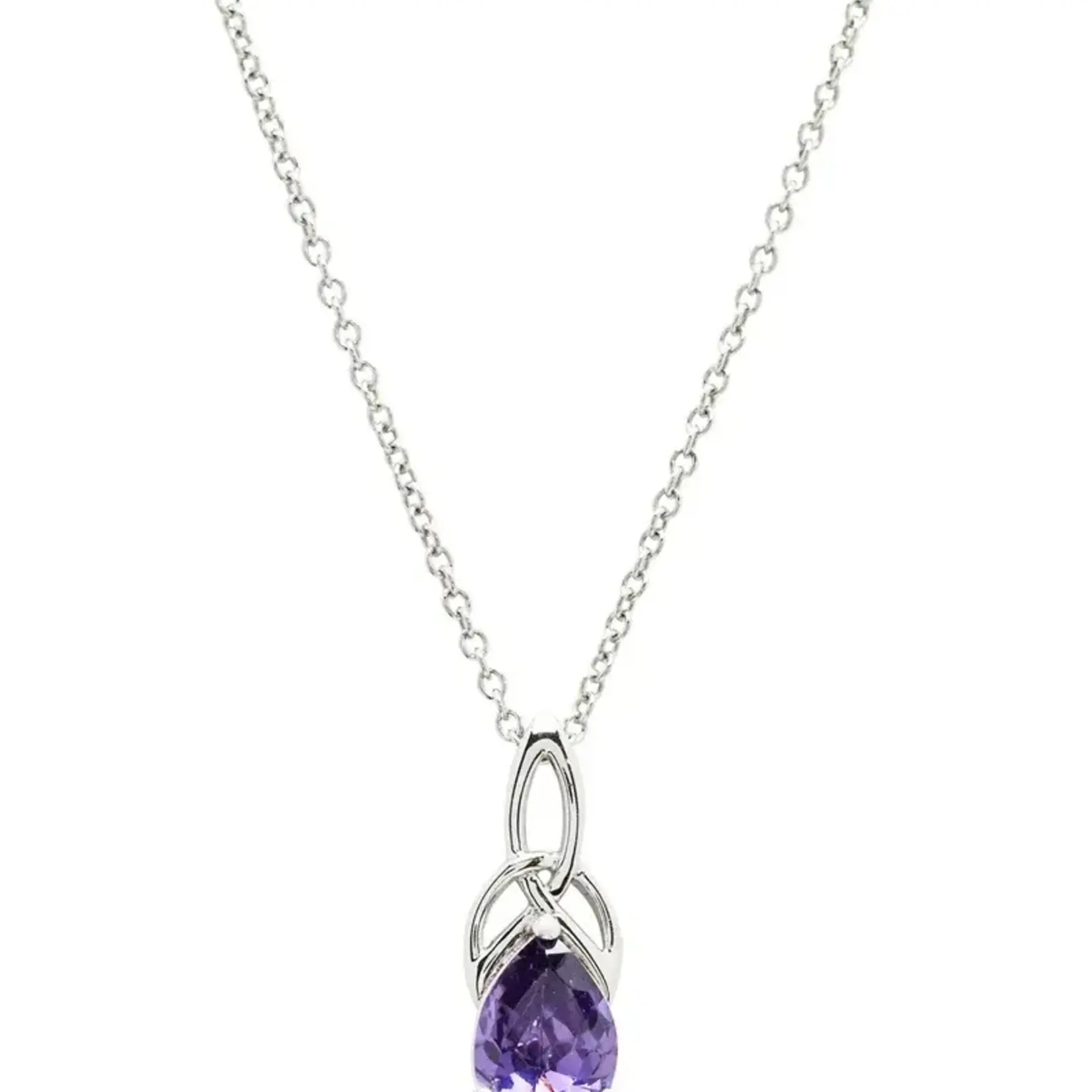Necklace: SS Amethyst Trinity