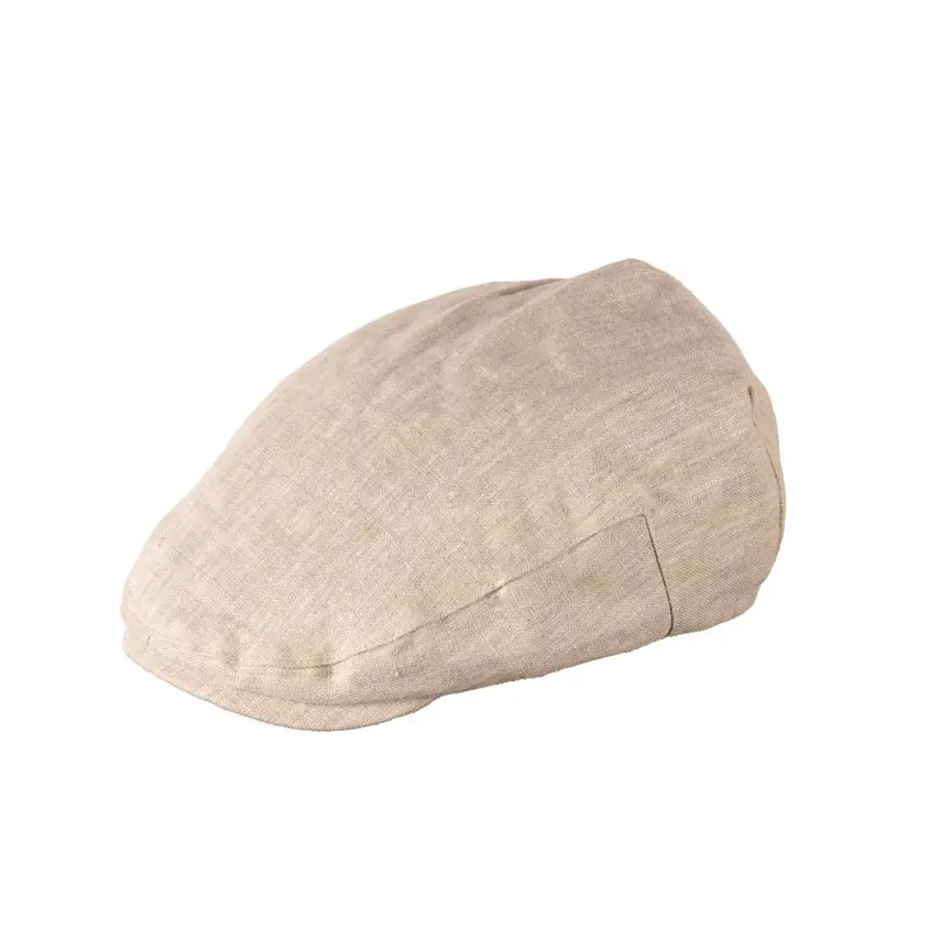 Heritage Traditions Hat: Linen Cotton Flat Cap Natural