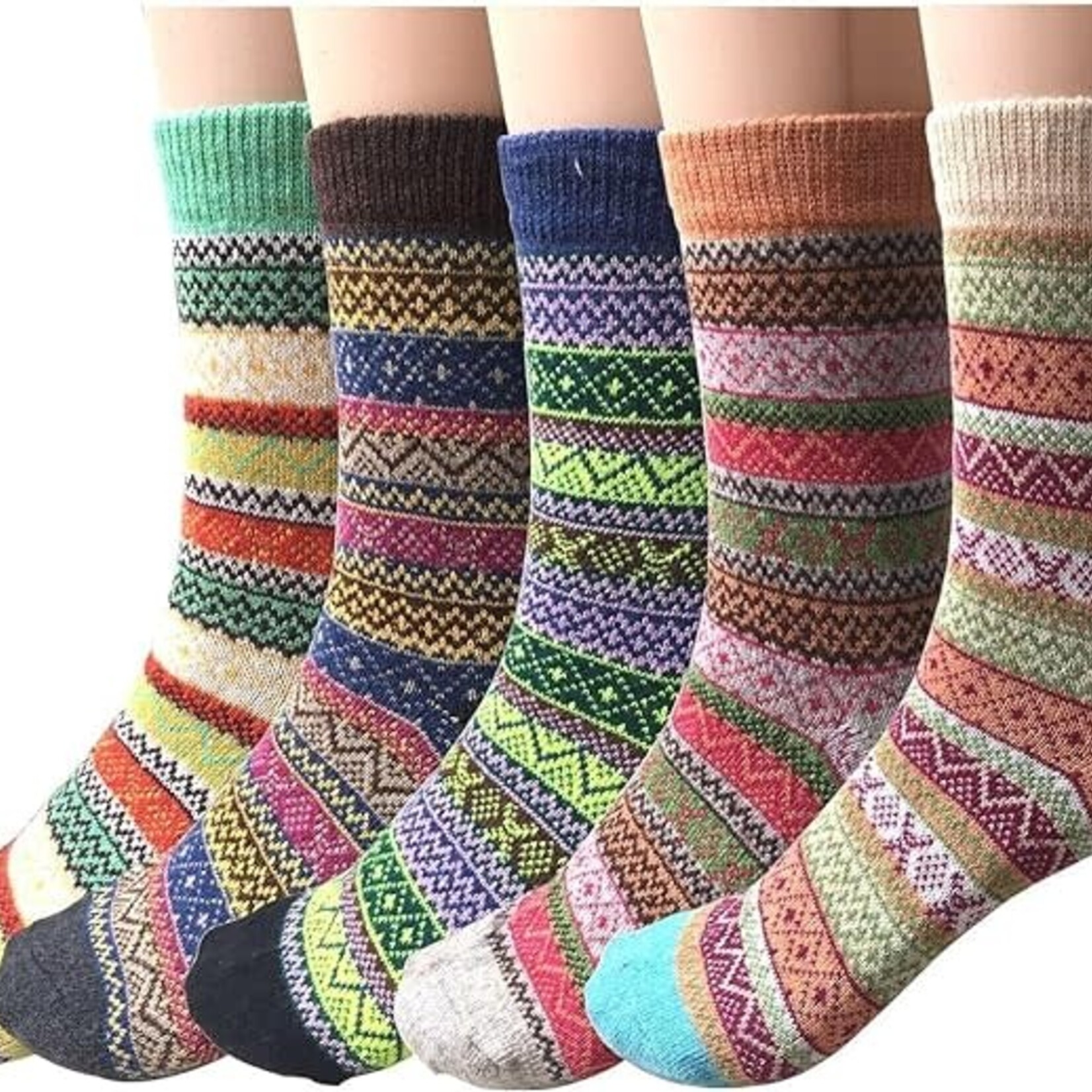 Socks: Womens Wool Multi