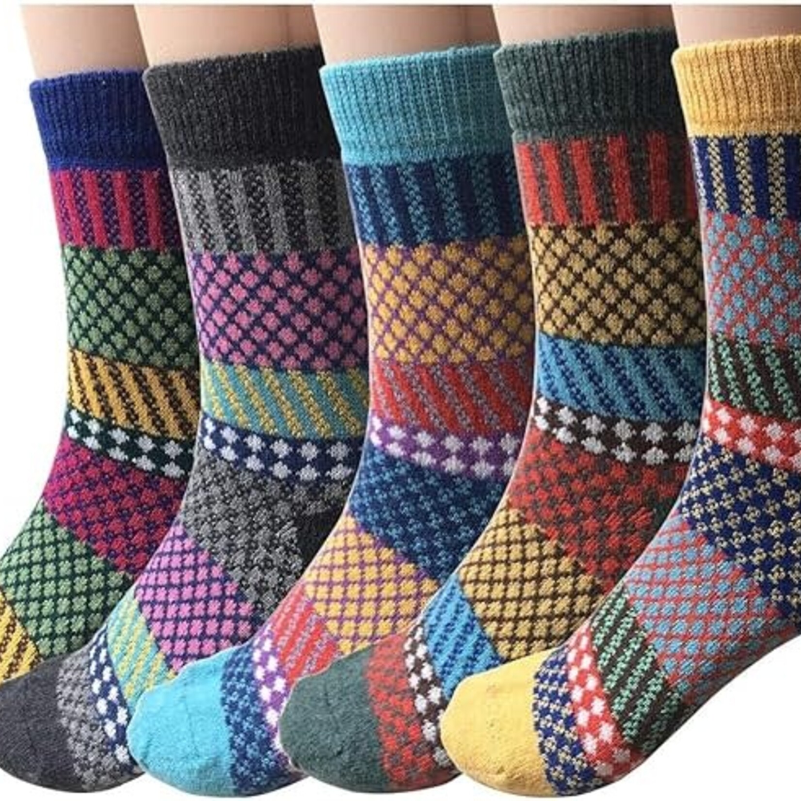 Socks: Womens Wool Multi