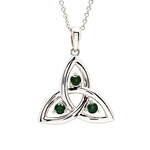 Necklace: Trinity Emerald CZ