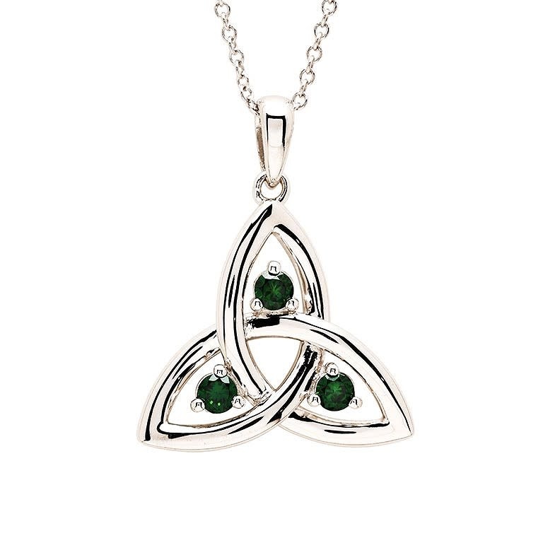 Pendant: Trinity Emerald CZ