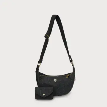 Islander Bag: The Luna Bag Black Herringbone