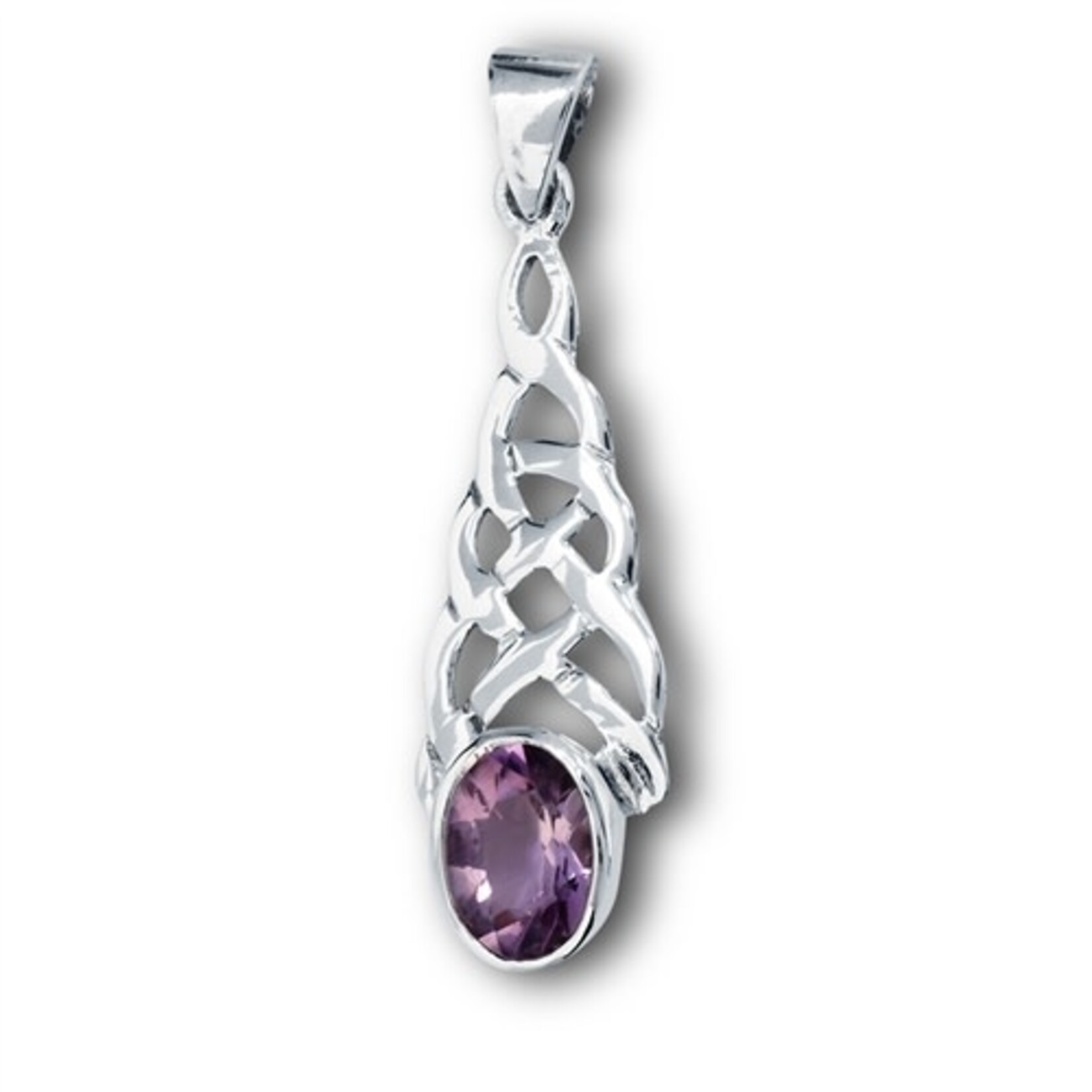 Pendant: SS Amethyst Knot