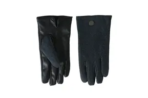 Gloves: Mens Blue Tweed