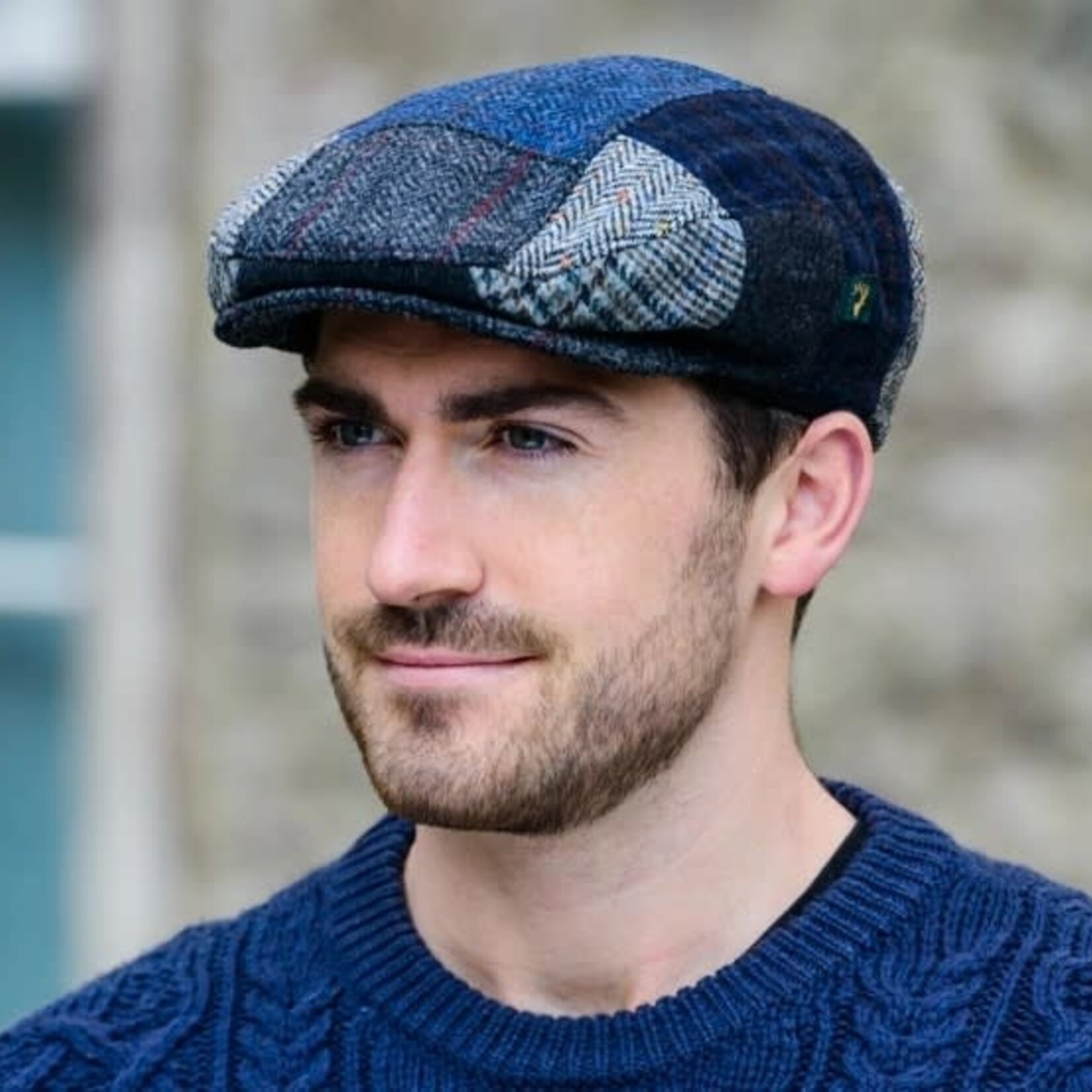 Mucros Weavers Hat: Touring Cap Patch Blue