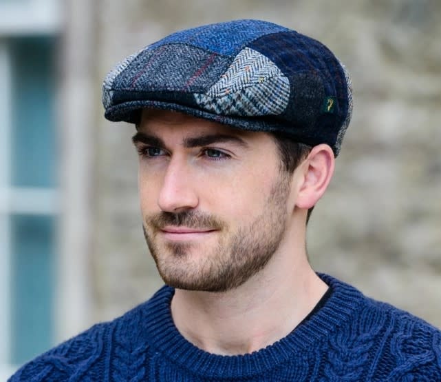 Mucros Weavers Hat: Touring Cap Patch Blue