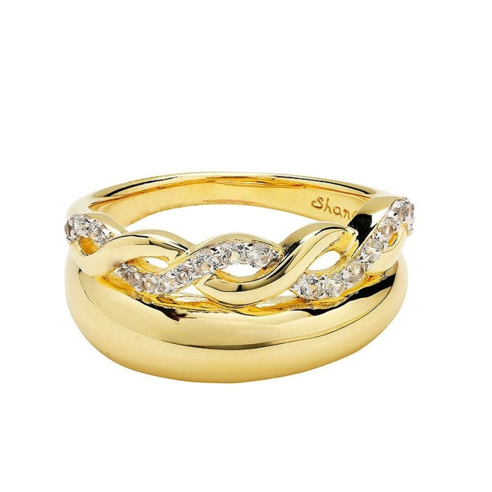 Shanore Ring: 14K Gold V White Sapphire