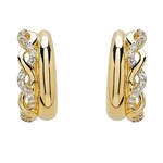 Earrings: 14K Gold Vermeil Sapphire Hoop