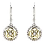 Earrings: SS CZ Celtic Drop Gold Plated