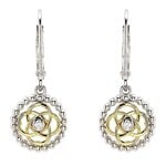 Shanore Earrings: SS CZ Celtic Drop Gold Plated