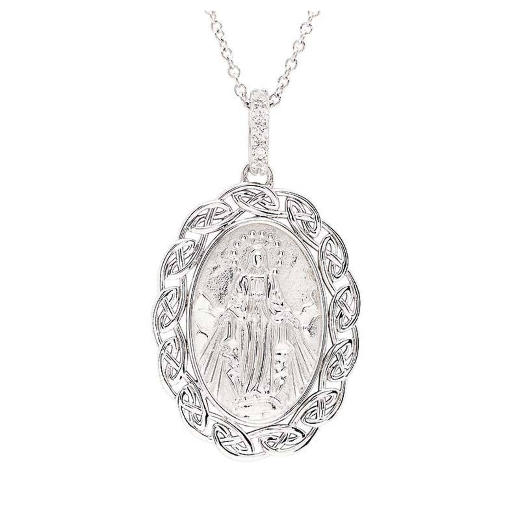 Shanore Necklace: SS Celtic Miraculous Medal